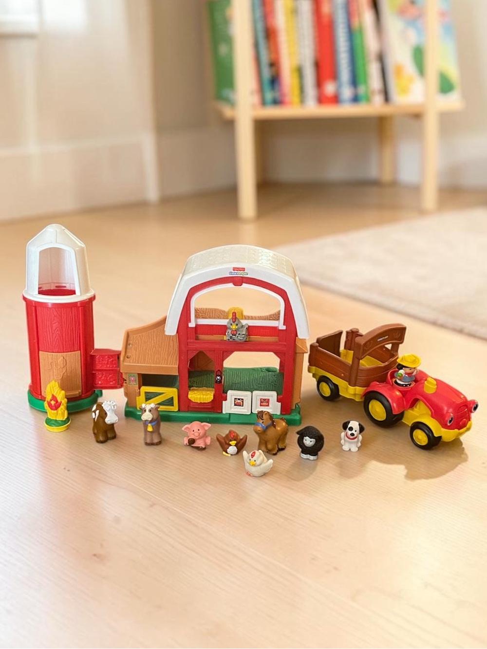 Vintage Fisher-Price Little People Animal Sounds Farm, Tractor and Figures